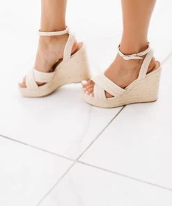 Hazel & Olive All The Way Wedges - Tan