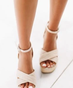 Hazel & Olive All The Way Wedges - Tan