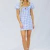 Hazel & Olive Bayside Babe Checkered Dress - Blue (FINAL SALE)