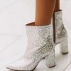 Hazel & Olive Best Of Both Worlds Booties - Silver 2 Hazel & Olive Best Of Both Worlds Booties - Silver