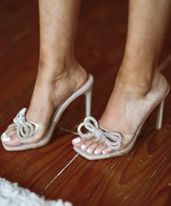 Hazel & Olive Bow Knows Heels - Nude NEW ARRIVALS