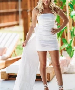 Hazel & Olive NEW ARRIVALS Bow-tiful Bride Dress - White