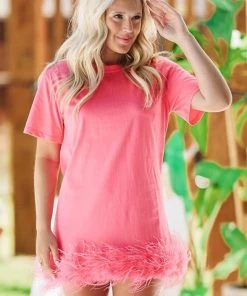 Hazel & Olive Brooke's Tshirt Dress - Pink NEW ARRIVALS