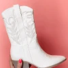 Hazel & Olive NEW ARRIVALS Chasin' You Cowgirl Boots - White