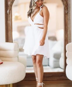 Hazel & Olive Beauty In Bloom Dress - White NEW ARRIVALS