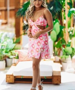 Hazel & Olive Cotton Candy Girl Dress - Pink/Orange NEW ARRIVALS