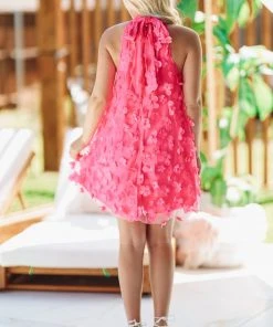 Hazel & Olive Covered In Petals Dress - Hot Pink 9 Hazel & Olive Covered In Petals Dress - Hot Pink