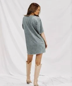 Hazel & Olive Cowboy Take Me Away Graphic Tshirt Dress Or Tee - Gray 7 Hazel & Olive Cowboy Take Me Away Graphic Tshirt Dress Or Tee - Gray