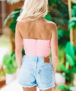 Hazel & Olive NEW ARRIVALS D'Amour Corset Top - Pink