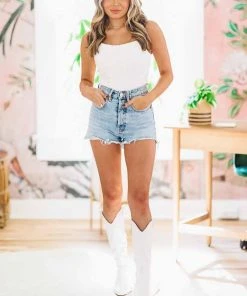 Hazel & Olive NEW ARRIVALS D'Amour Corset Top - White