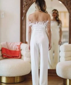 Hazel & Olive NEW ARRIVALS Darling Diva Jumpsuit - White