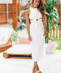 Hazel & Olive Destin To Be Dress - Off White NEW ARRIVALS