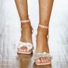 Hazel & Olive Double Bow Crystal Heel - Nude