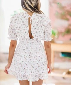 Hazel & Olive Easy Street Floral Dress - White