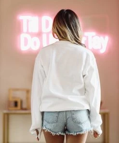 Hazel & Olive NEW ARRIVALS Electric Howdy - White Pullover