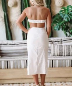 Hazel & Olive Emory Dress Midi Dress - White NEW ARRIVALS