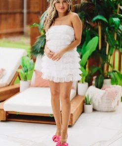 Hazel & Olive Encore Dress - White NEW ARRIVALS