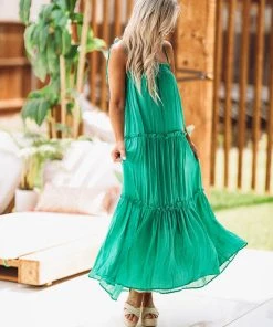 Hazel & Olive Forever Young Dress - Kelly Green