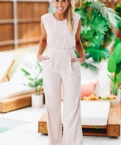 Hazel & Olive NEW ARRIVALS High Standards Jumpsuit - Champagne 10 Hazel & Olive NEW ARRIVALS High Standards Jumpsuit - Champagne