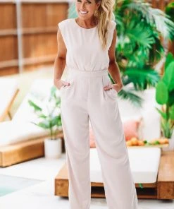 Hazel & Olive NEW ARRIVALS High Standards Jumpsuit - Champagne 9 Hazel & Olive NEW ARRIVALS High Standards Jumpsuit - Champagne
