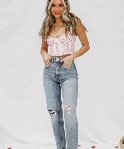 Hazel & Olive Jokes On You Top - Pink And White NEW ARRIVALS