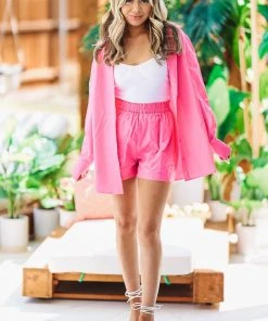 Hazel & Olive NEW ARRIVALS Just Because Shorts - Pink