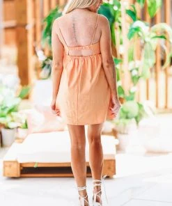 Hazel & Olive NEW ARRIVALS Like Honey Orange Dress - Melon