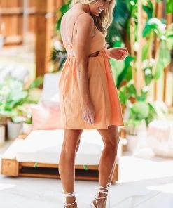 Hazel & Olive NEW ARRIVALS Like Honey Orange Dress - Melon