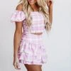 Hazel & Olive Living Doll Skirt - Pink Plaid
