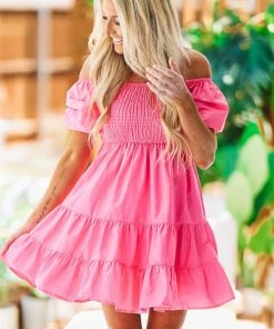 Hazel & Olive Love Letter Dress - Pink