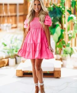 Hazel & Olive Love Letter Dress - Pink