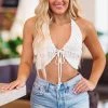 Hazel & Olive Mariposa Crochet Top - Ivory