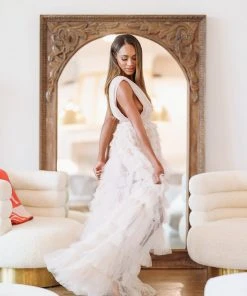 Hazel & Olive NEW ARRIVALS Midnight Dreams Dress - Tan/Nude