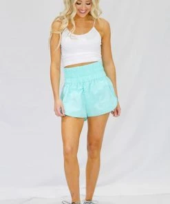 Hazel & Olive Move Freely Workout Shorts - Mint NEW ARRIVALS