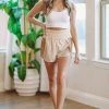 Hazel & Olive Move Freely Workout Shorts - Tan
