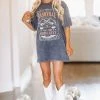 Hazel & Olive Nashville Tour Tshirt Dress Or Tee - Stone Gray