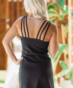 Hazel & Olive On My Way Tennis Dress - Black NEW ARRIVALS