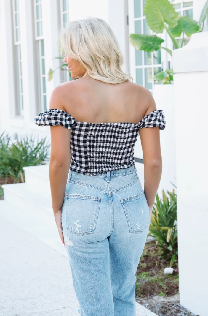 Hazel & Olive Picnic Babe Top - Black And White (FINAL SALE) NEW ARRIVALS 7 Hazel & Olive Picnic Babe Top - Black And White (FINAL SALE) NEW ARRIVALS