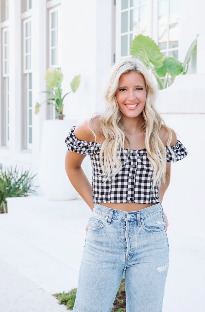 Hazel & Olive Picnic Babe Top - Black And White (FINAL SALE) NEW ARRIVALS 6 Hazel & Olive Picnic Babe Top - Black And White (FINAL SALE) NEW ARRIVALS