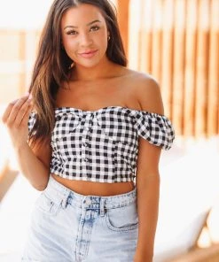 Hazel & Olive Picnic Babe Top - Black And White (FINAL SALE) NEW ARRIVALS 9 Hazel & Olive Picnic Babe Top - Black And White (FINAL SALE) NEW ARRIVALS