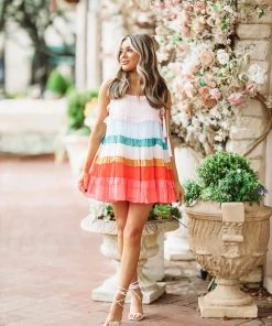 Hazel & Olive Rainbow Daze Sundress - Multi