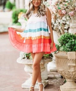 Hazel & Olive Rainbow Daze Sundress - Multi