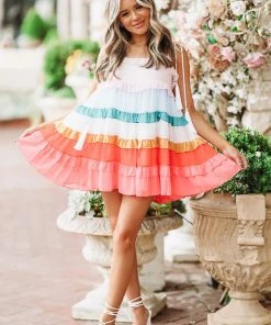 Hazel & Olive Rainbow Daze Sundress - Multi