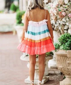 Hazel & Olive Rainbow Daze Sundress - Multi