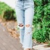 Hazel & Olive Raw Edge Boyfriend Jeans - Light Wash NEW ARRIVALS