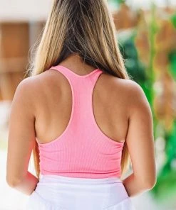 Hazel & Olive NEW ARRIVALS Ready To Go Racerback Crop Tank - Neon Pink 7 Hazel & Olive NEW ARRIVALS Ready To Go Racerback Crop Tank - Neon Pink