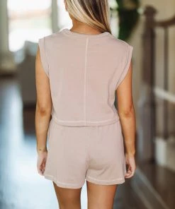 Hazel & Olive NEW ARRIVALS Rough Around The Edges Shorts - Mocha