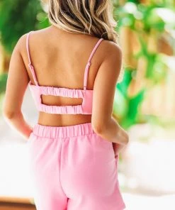 Hazel & Olive NEW ARRIVALS Seeing Double Short Set - Pink