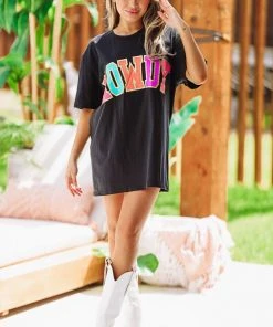 Hazel & Olive Shiny Howdy Tee - Black