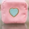Hazel & Olive Small Square Bag Blue Heart